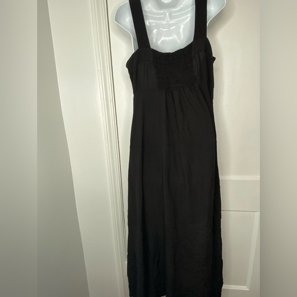 Vince Camuto Black Square Neck Sleeveless Maxi Swing Dress - Picture 4 of 6